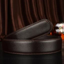 Men and Women No - Buckle PU Business Belt - Width 3.0cm - 3.5cm, Suitable for Jeans