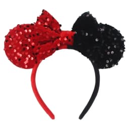 Disney Mickey Mouse Ear Headband for Adults Colorful Scales Sequins Bows Hairbands Women Hair Accessories Kids Girls Party Gifts