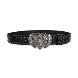 Unisex Jeans Belt Sword Red Heart Gothic Y2k Fashion Belts For Women Designer Luxury Black Rivet Punk Accessory Men's Belt Male