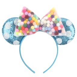 Up Disney Mickey Mouse Ears Headbands for Girls Kids 3D Hot Air Balloon House Bow Hairband Women Adult Headwear Hair Accessories