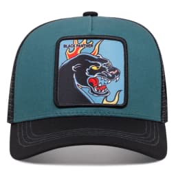 Unisex Panther Patch Embroidery Baseball Net Caps Spring Summer Outdoor Adjustable Casual Mesh Trucker Hats Casual Sunscreen Cap
