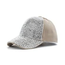 New Fashion Women Diamond Inlay Cap Spring Summer Hip Hop Kpop Dance Baseball Caps Simple Plain Party Street Hat