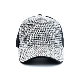 New Fashion Women Diamond Inlay Cap Spring Summer Hip Hop Kpop Dance Baseball Caps Simple Plain Party Street Hat