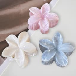 Frangipani Fresh and Sweet Egg Flower Back of Head Disc Hair Shark Clip Hair Ornament Claw Hair Clips for Women
