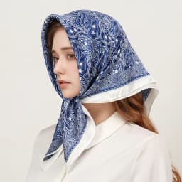 70x70cm Silk Scarf for Women Floral Printed Square Shawl Muslim Hijab Office Ladies Neck Scarf Hair Bandana Gift Muffler Foulard