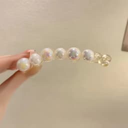 Pearl Vertical Banana Hairpin Banana Hair Clips Women Hairgrips Korean Ponytail Barrettes Clips for Grils Hair Accessories 2025