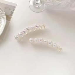 Pearl Vertical Banana Hairpin Banana Hair Clips Women Hairgrips Korean Ponytail Barrettes Clips for Grils Hair Accessories 2025