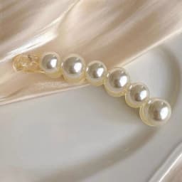 Pearl Vertical Banana Hairpin Banana Hair Clips Women Hairgrips Korean Ponytail Barrettes Clips for Grils Hair Accessories 2025