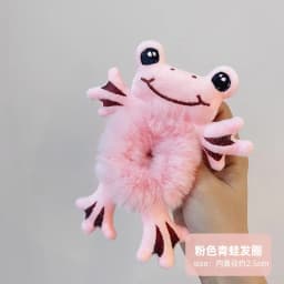 Women's Cute Cartoon Frog&Panda&Yellow Duck Plush Hair Ties, Ponytail & Bun Hairstyle Accessories With Elastic Bands For Women