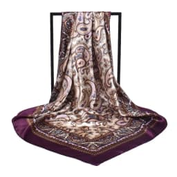 90X90cm Head Scarf Women Luxury Brand Silk Square Scarf Foulard Satin Bandana Soft Neckerchief Hijab Hair Scarves For Ladies