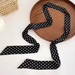 Korean Style Polka Dot Scarf For Women Handle Bag Ribbons Brand Fashion Head Scarf Narrow Long Skinny Neckerchief Headbands