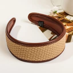 New 2025 Retro PU Leather Hairbands Wide Turbans Non-slip Hoop Headband Elegant Hair Accessories Women Girls Fashion Items Gifts