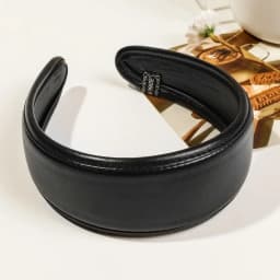 New 2025 Retro PU Leather Hairbands Wide Turbans Non-slip Hoop Headband Elegant Hair Accessories Women Girls Fashion Items Gifts