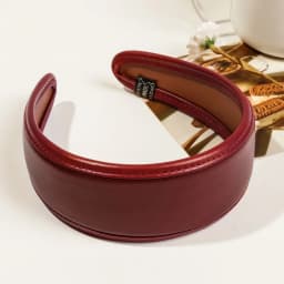 New 2025 Retro PU Leather Hairbands Wide Turbans Non-slip Hoop Headband Elegant Hair Accessories Women Girls Fashion Items Gifts