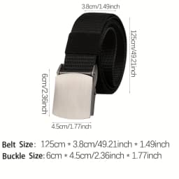 New Men's Tactical Waist Belt Alloy Buckle Casual Canvas Belts With Quick Detachable Outdoor Belt, Outdoor Training Hiking Belt