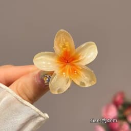 6Pcs Gradient Hair Clips New Flower Hair Claws Small Size Fashion Headwear Hairpin Crab Barrette Hair Accessories for Women
