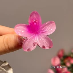 6Pcs Gradient Hair Clips New Flower Hair Claws Small Size Fashion Headwear Hairpin Crab Barrette Hair Accessories for Women
