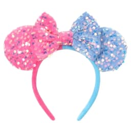 Disney Red and Black Color Mickey Mouse Ear Headband for Adults Colorful Scales Sequins Bows Hairbands Women Hair Accessories