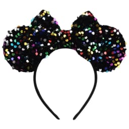 Disney Red and Black Color Mickey Mouse Ear Headband for Adults Colorful Scales Sequins Bows Hairbands Women Hair Accessories