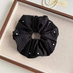 Korean Big Dot Scrunchies For Girls Elastic Hair Rubber Bands Women Large Hair Tie Black Hair Ring Rope Hairbands Headdress