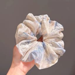 Korean Big Dot Scrunchies For Girls Elastic Hair Rubber Bands Women Large Hair Tie Black Hair Ring Rope Hairbands Headdress