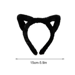 1pc hollow cat ears hairband girl heart hairpin cute plush headband wash face mask hairband hair tie clip