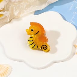 Small Delicate Cute Childs Acetate Hair Clips Cartoon Whale Seahorse Crab Starfish Hairpins Side Bangs Girls Hair Accessories