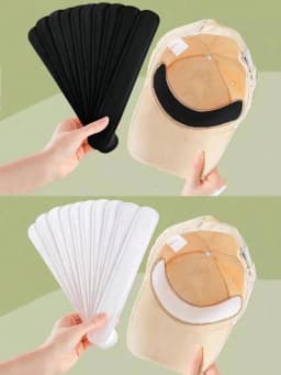 30pcs Disposable Cap Sweatband, Absorbent Cap Pads, Anti-Stain Baseball Cap Stickers Boy Valentine Heart Women's Valentine