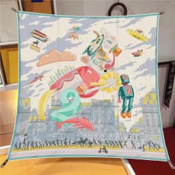 Silk Scarf Women Horse Printed Square Scarves Head Echarpes Silk Foulards Femme Wraps Beach Shawls Bandana Lady Hijabs 90CM