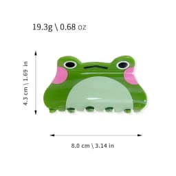 1pc Simulated animal gripper acrylic material frog hair clip daily ponytail clip holiday party headpiece hair accessory