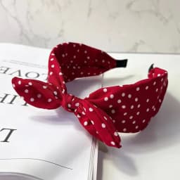1pc New Vintage Red Hairband for Women; Versatile Bow Headband with Wide Edge; Korean Style Hair Accessories