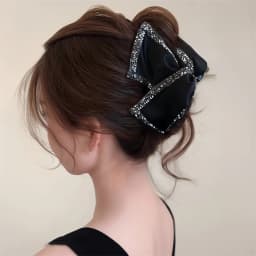 Elegant Large Rhinestones Bow Hair Claw Crab Pearls Hairpins Women Girls Sweet Hair Ornament Hair Clips Fashion Hair Accessories