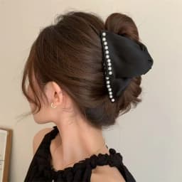 Elegant Large Rhinestones Bow Hair Claw Crab Pearls Hairpins Women Girls Sweet Hair Ornament Hair Clips Fashion Hair Accessories