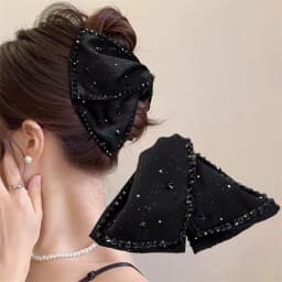 Elegant Large Rhinestones Bow Hair Claw Crab Pearls Hairpins Women Girls Sweet Hair Ornament Hair Clips Fashion Hair Accessories