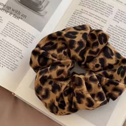 Leopard Print Hair Tie Korea Fashion Hair Rope Oversized Scrunchie For Women High Elasticity Elastic Hair Band Hair Accessories