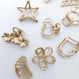 12 Styles Fashion Mini 4cm Metal Hair Claw For Women Gold Color Cross Crab Hair Clip Korean Elegant Geometric Hairpin Girl Hair