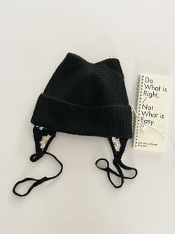 Warm Knitted  Ear Woolen Cap Women's Face Slimming Winter Fashion Accessory Street Style No Brim Hat Casual Style