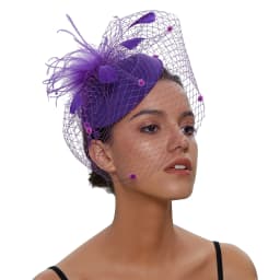 Mesh Fascinator Hats Spring Wave Point Decor Floral Hair Feather Fascinator Hats Luxury Accessories Wedding Cocktail Women