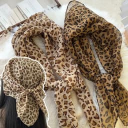 Y2K Retro Leopard Headscarf Women Girl High Quality Comfortable Fashion Headscarf Warm Versatile Party Scarf Exquisite Accessory