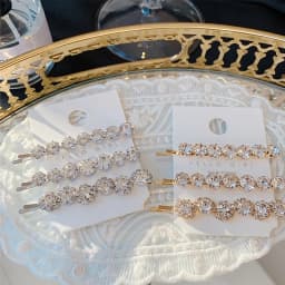 3Pcs/set Super Sparkling Rhinestone Word Clips High-end Side Bangs Hairpin for Women Korean Style Hair Accessories