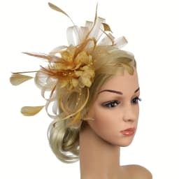 Fascinators Hat Lady Tea Party Headband Flower Cocktail Mesh Feather Hairpin Kentucky Derby Hat Wedding