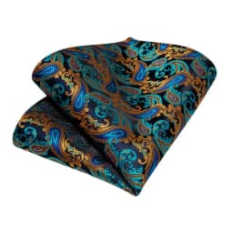 Teal Green Solid Paisley Wedding Tie For Men Fashion Design Quality Hanky Cufflink Men Gift Necktie Set