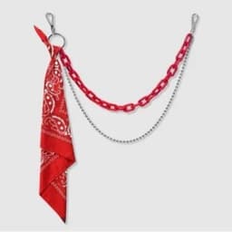 High street pants chain accessories ins hip hop pendant acrylic plastic pants chain square towel men's and women's fluorescent