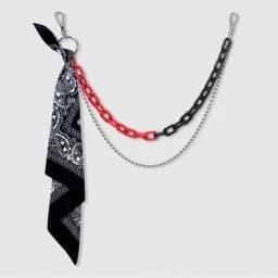 High street pants chain accessories ins hip hop pendant acrylic plastic pants chain square towel men's and women's fluorescent
