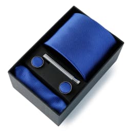 Men Tie Set Solid Color Pocket Square Gift Box Set Wedding Luxury Designer Necktie For Men Male Tie Clip Gravat Accessorise