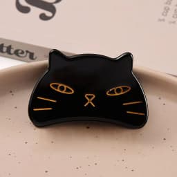 1pc elegant acetate cat grab clip metal tooth hairpin, ladies back of the head disc hair gripper, cute sweet hair scratch