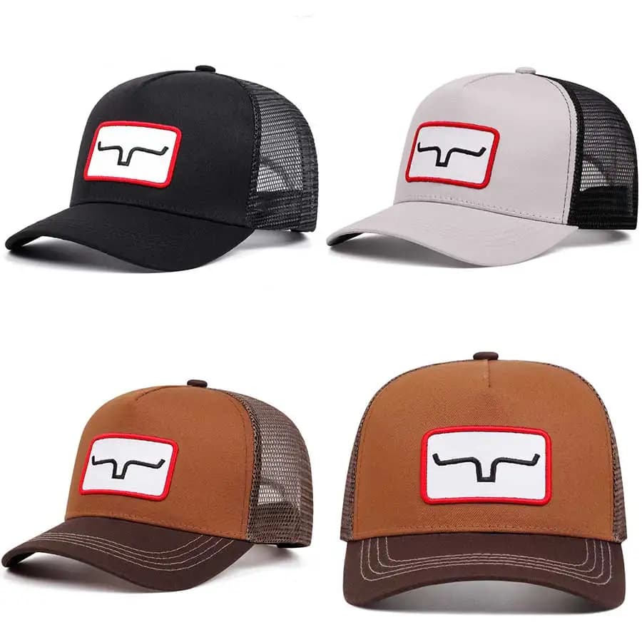 Simple symbol embroidered baseball cap Men's and women's outdoor sports event net cap duck cap American Trucker cap Hip hop tren