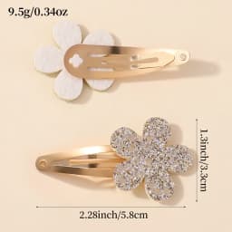 16Pcs Geometric Hair Clip Glitter DropletColorful Gradient Children Bangs BB Alloy Hairpins Girls Headclips Hair Accessories