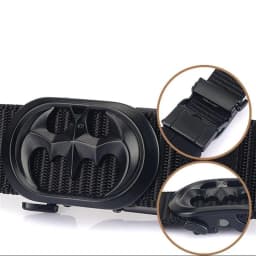 Men Nylon Belt Luxury Bat Metal Automatic Buckle Canvas Belts for Women Fashion Jeans Waistband Casual Male Strap Black