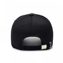 Stylish Black Baseball Cap with Unique White Bull - Horn - like Logo, Ideal for Everyday Wear and Outdoor Activities